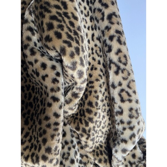 Vintage 1980's IZZI Outerwear Faux Leopard Fur Coat Jacket Plush, Women’s L - Picture 12 of 16